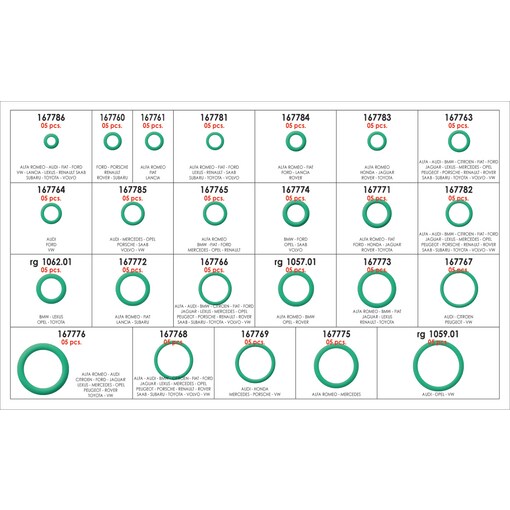 GAVETA 1 O'RINGS AC 120 UNID